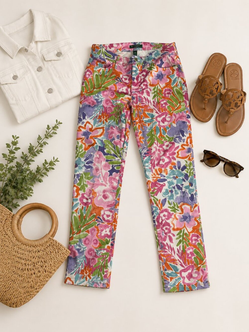 Lauren Ralph Lauren Floral Skinny Jeans - Multi
